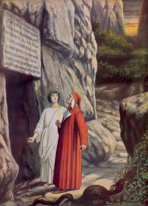 Ilustração para a Divina Comédia de Dante de Tancredi Scarpelli