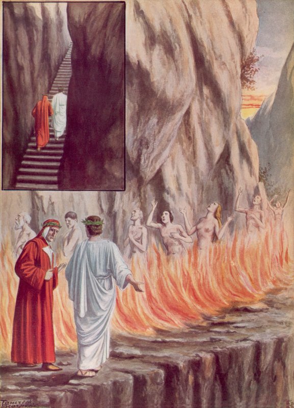Ilustração para a Divina Comédia de Dante de Tancredi Scarpelli