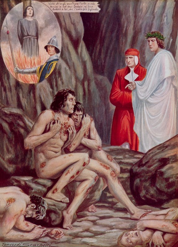 Ilustração para a Divina Comédia de Dante de Tancredi Scarpelli