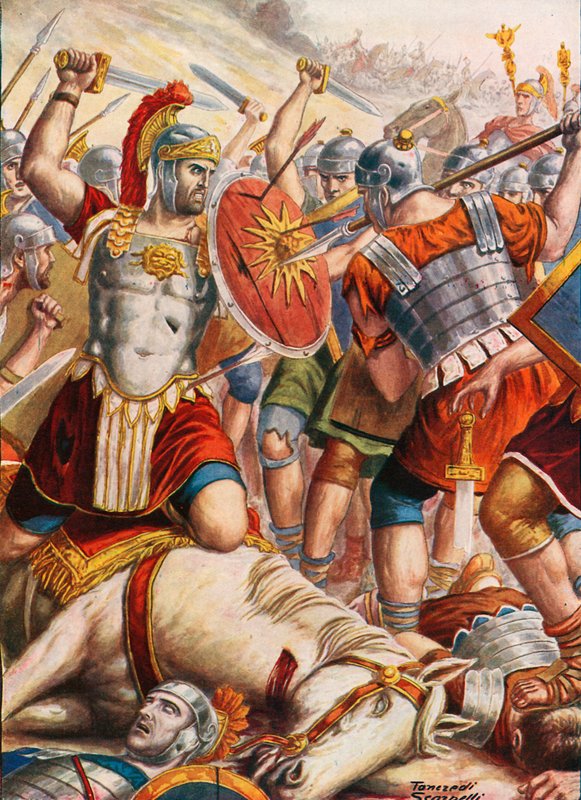 Lucullus lutando para impedir o avanço de Mithridates de Tancredi Scarpelli