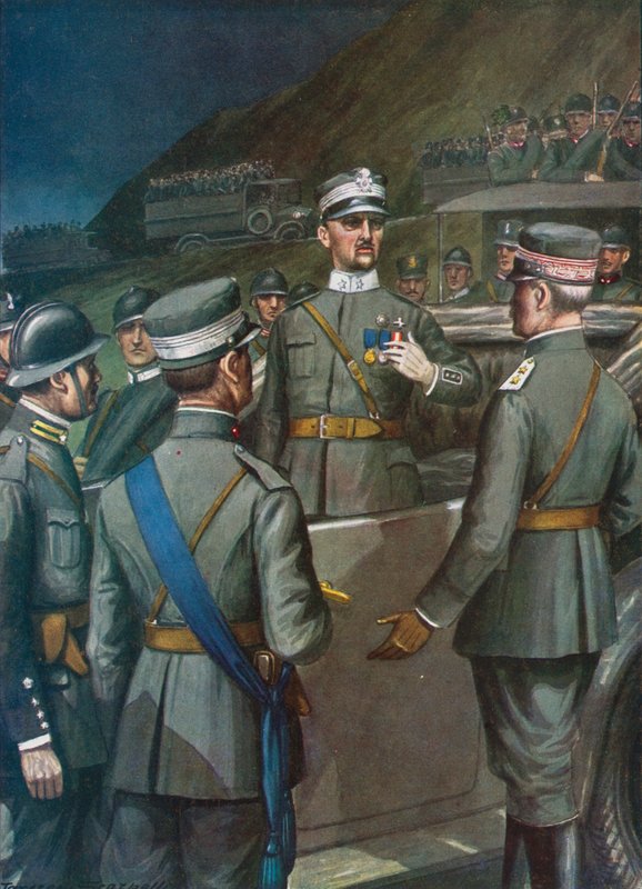 Encontro de d&39;Annunzio e Generale Pittaluga de Tancredi Scarpelli