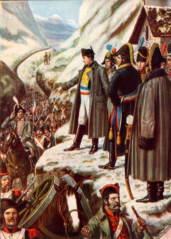 Napoleão no grande passo de st. Bernard de Tancredi Scarpelli