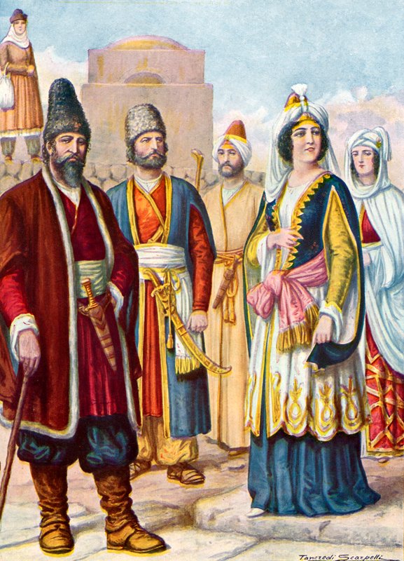Trajes persas de Tancredi Scarpelli