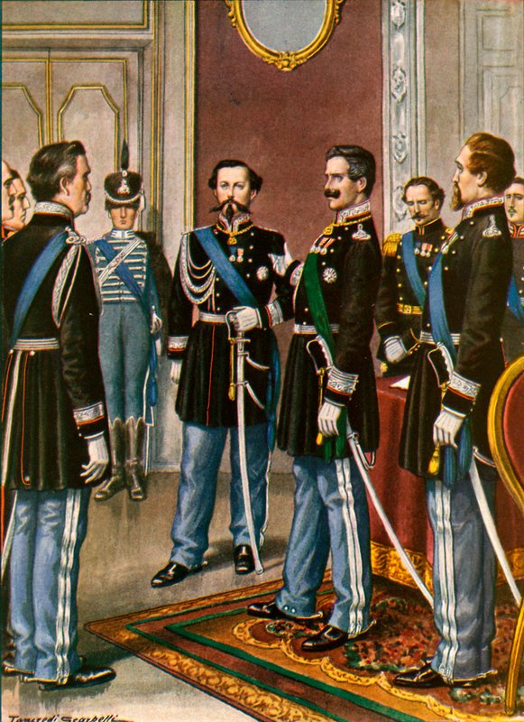 A abdicação de Charles Albert em favor de Victor Emmanuel de Tancredi Scarpelli