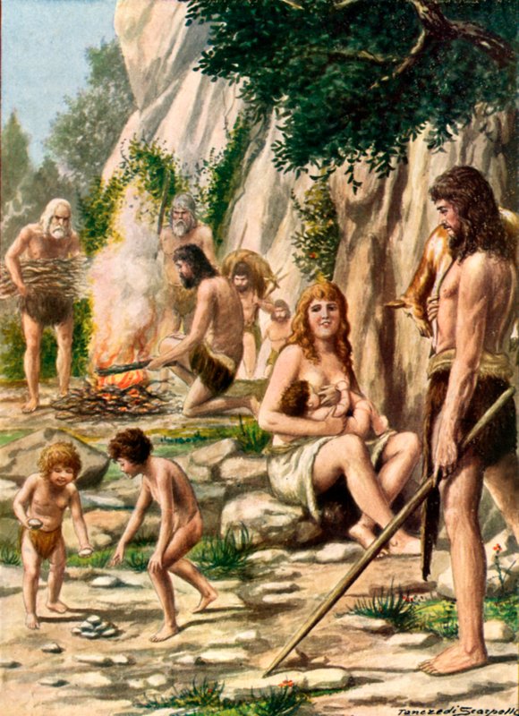 Os italianos originais - homens da caverna de Tancredi Scarpelli
