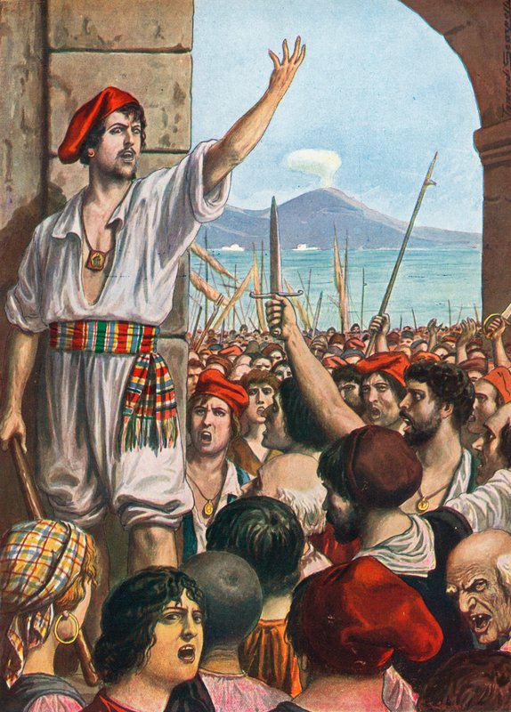 Tomasso Aniello, conhecido como Masaniello, foi o principal espírito de revolta em Nápoles, 1647 de Tancredi Scarpelli