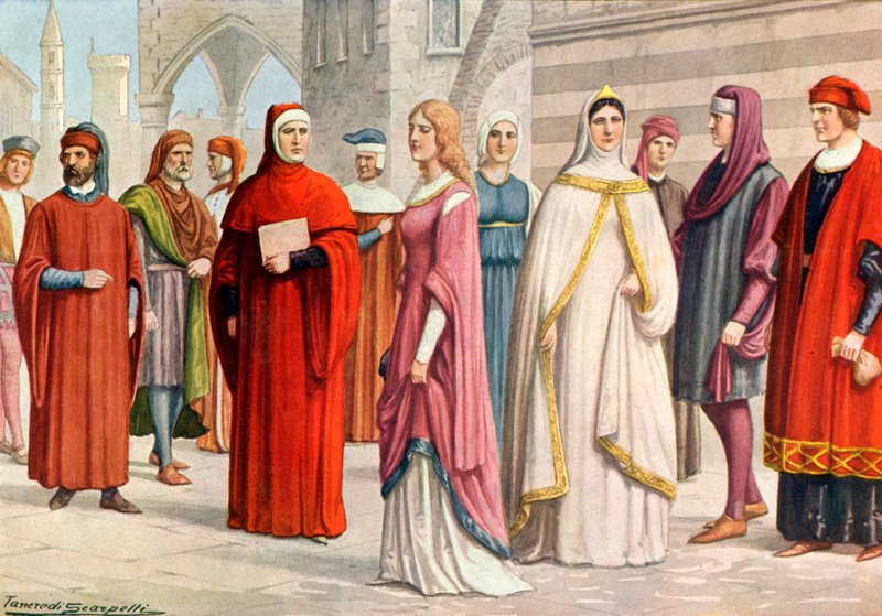Trajes toscanos do século 13 de Tancredi Scarpelli