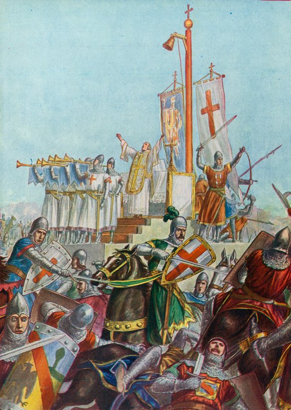 Altar de guerra usado em 1037-38 na defesa de Milão contra Conrad II de Tancredi Scarpelli