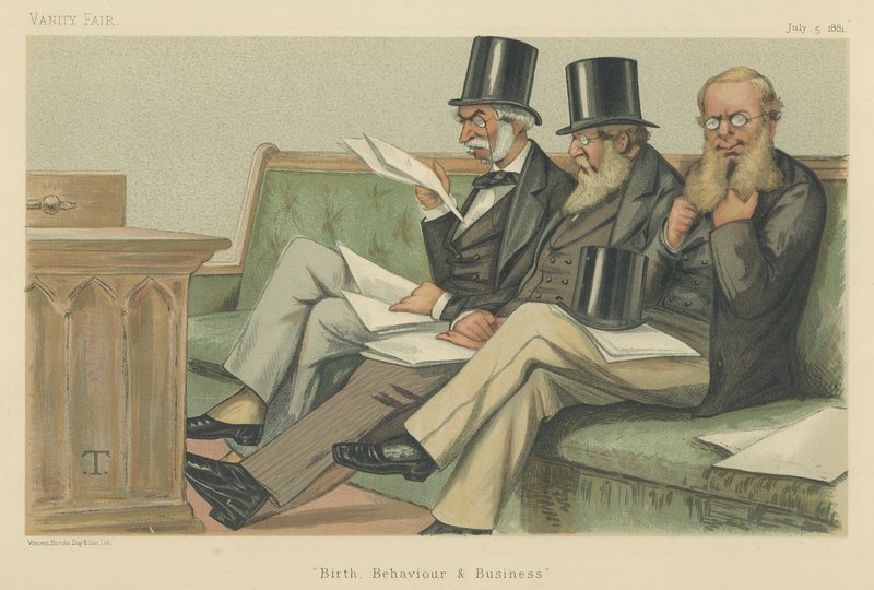 Oposição de Sua Majestade: Senhor JJ Manners, Sir SH Northcote e Sir RA Cross de Theobald Chartran