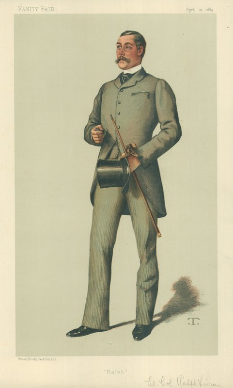 Tenente-Coronel Ralph Vivian, Ralph, 21 de abril de 1883, desenho animado da Vanity Fair de Theobald Chartran