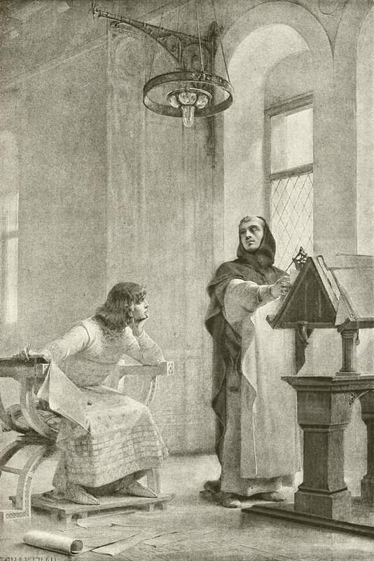 A educação de Luís IX (gravura) de Theobald Chartran