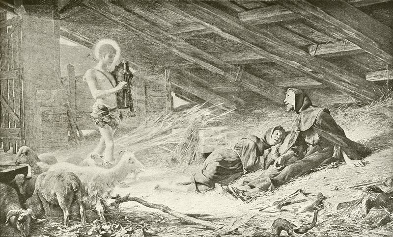 A visão de São Francisco (gravura) de Theobald Chartran