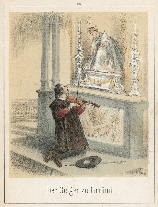 O violinista de Gmund de Theodor Hosemann