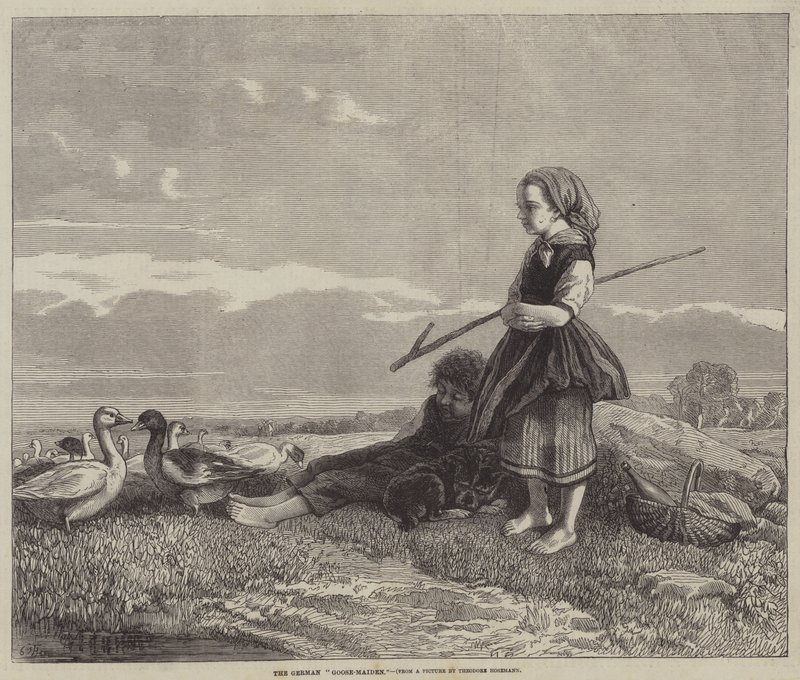 A Donzela De Ganso Alemã de Theodor Hosemann