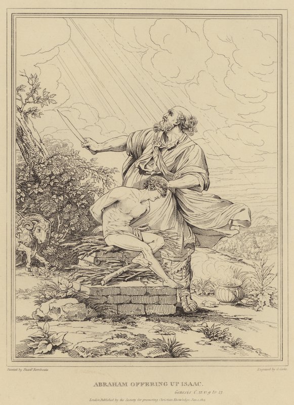 Abraão oferecendo Isaac, Gênesis de Theodor Rombouts