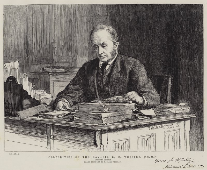 Celebridades do Dia, Sir RE Webster, QC, MP de Theodore Blake Wirgman