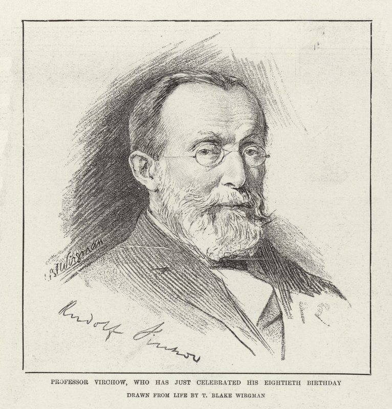 Professor Virchow, que acaba de celebrar seu octogésimo aniversário de Theodore Blake Wirgman