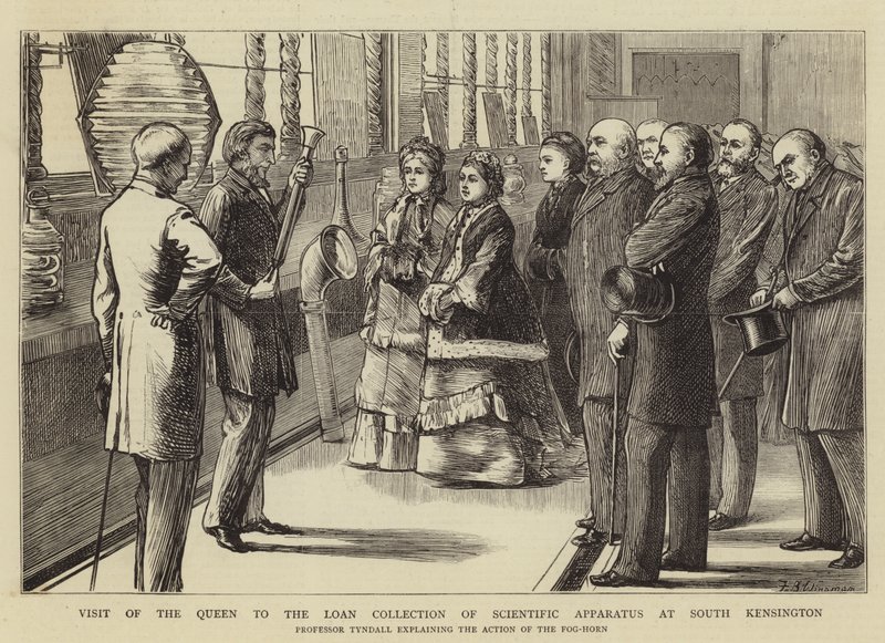 Visita da Rainha à Coleção de Empréstimo de Aparato Científico em South Kensington de Theodore Blake Wirgman