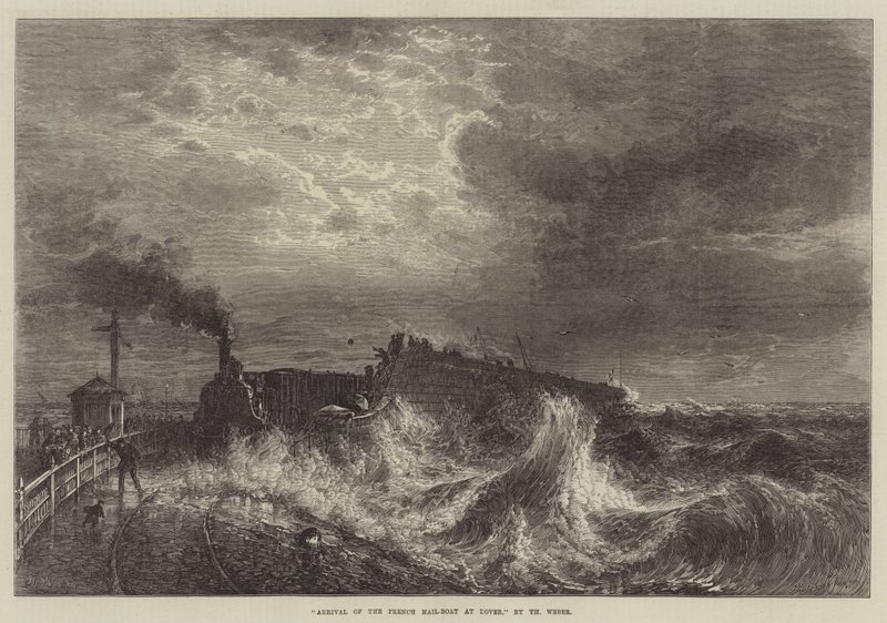 Chegada do Correio Francês em Dover de Theodore Weber
