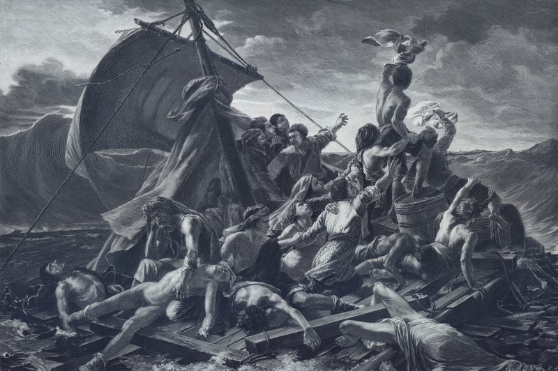 A Jangada da Medusa (litho) de Theodore (after) Gericault