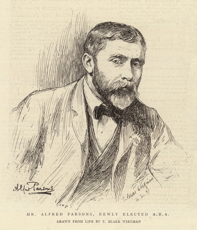 Sr. Alfred Parsons, recentemente eleito ARA de Theodore Blake Wirgman