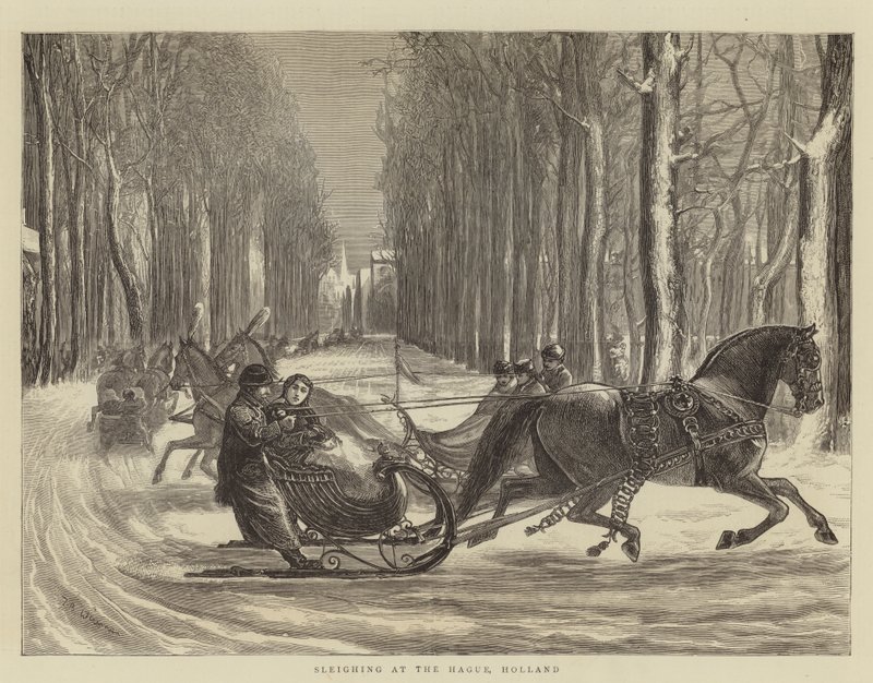 Sleighing em Haia, Holanda de Theodore Blake Wirgman