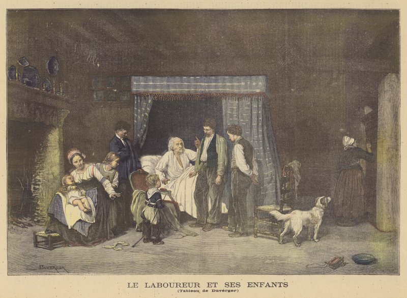 O trabalhador e seus filhos de Theophile Emmanuel Duverger