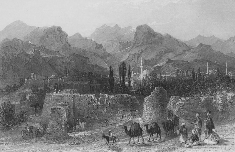Filadélfia, chamada pelos turcos, Allah Sher, a cidade de Deus de Thomas Allom