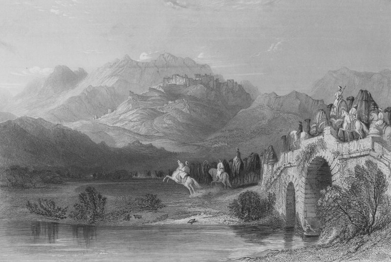 A Acrópole de Pérgamo, Ásia Menor de Thomas Allom