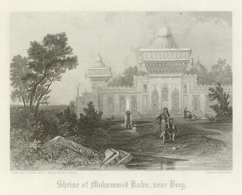 Santuário de Mohammed Khan, perto de Deeg, na Índia de Thomas Colman Dibdin