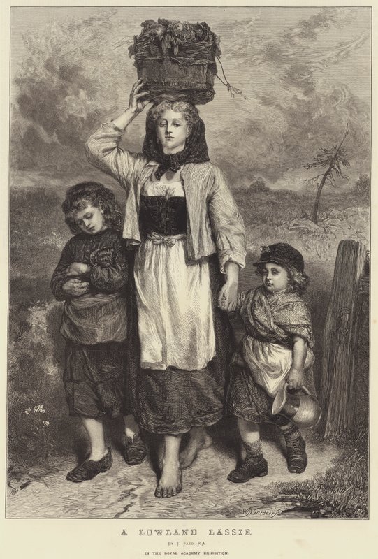 Um Lassie da planície de Thomas Faed