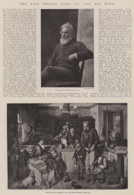O falecido Thomas Faed, RA e seu trabalho de Thomas Faed