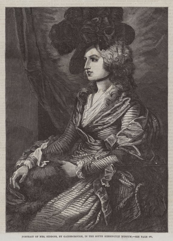 Retrato da Sra. Siddons, no South Kensington Museum de Thomas Gainsborough