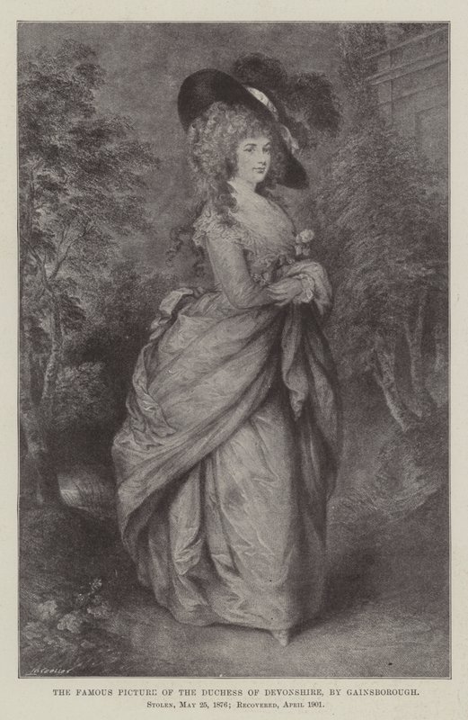 A famosa foto da duquesa de Devonshire de Thomas Gainsborough