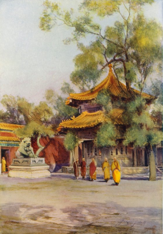 Pailau no Templo do Lama, Pequim de Thomas Hodgson Liddell