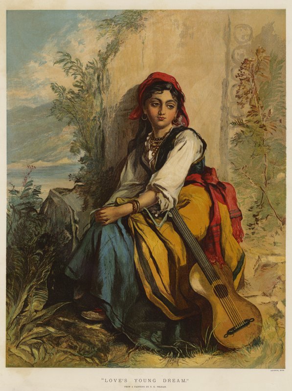 Sonho Jovem do Amor (chromolitho) de Thomas Kent Pelham