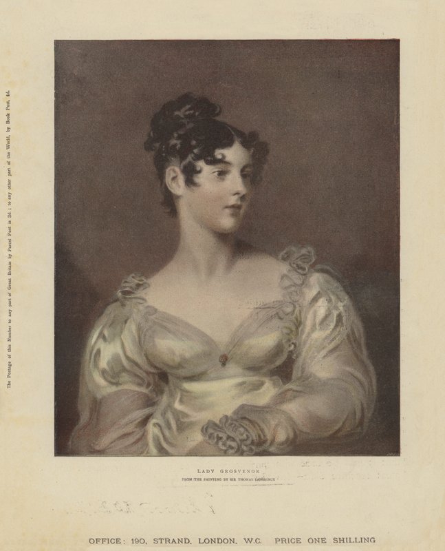 Lady Grosvenor (cromolitho) de Thomas Lawrence