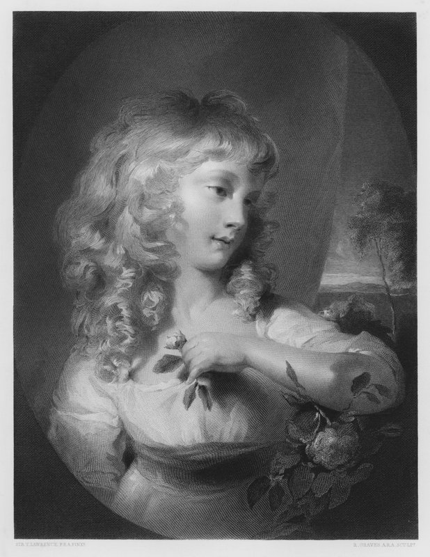 A Princesa Amélia, da foto na Coleção Real de Thomas Lawrence