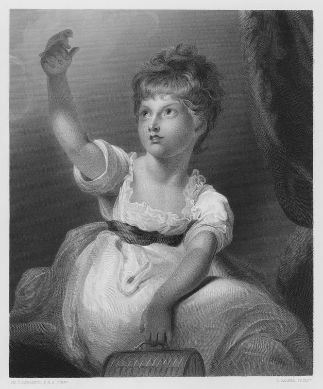 A Princesa Charlotte, da foto da Royal Collection de Thomas Lawrence