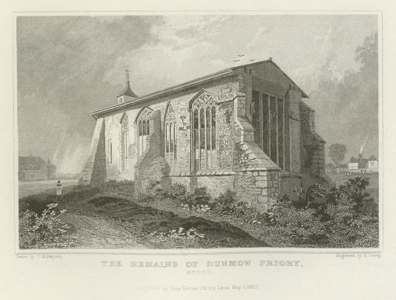 Os restos de Dunmow Priory, Essex de Thomas Mann Baynes