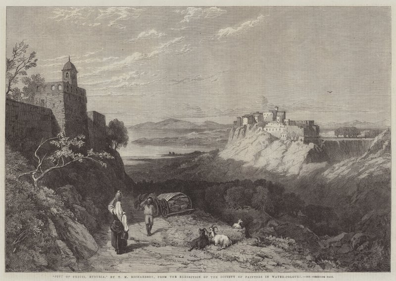 Cidade de Chiusi, Etrúria de Thomas Miles II Richardson