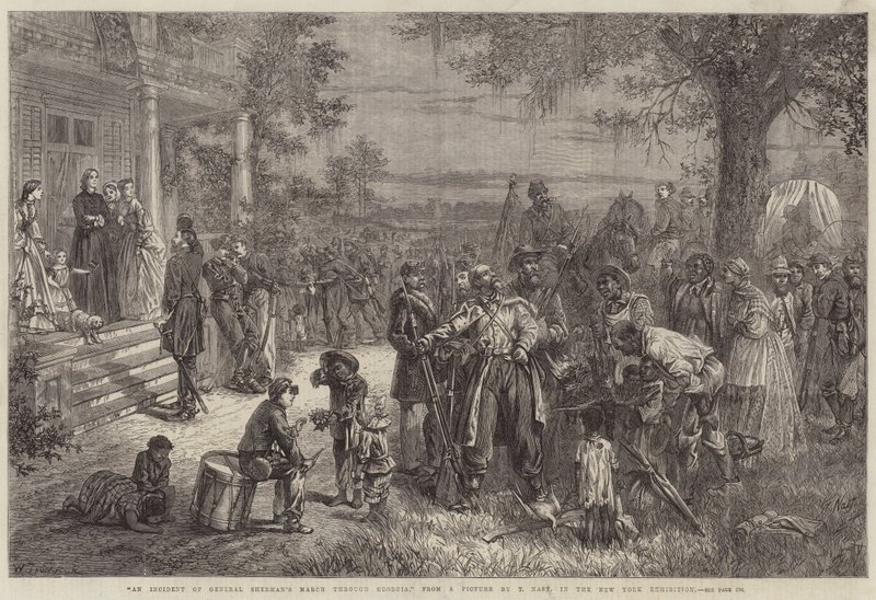 Um incidente do General Sherman&39;s March pela Georgia de Thomas Nast