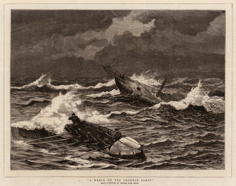 Um naufrágio nas areias de Goodwin de Thomas Rose Miles