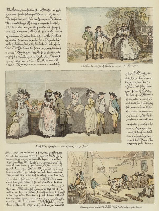 Excursão de Rowlandson em um Poste Chaise, 1782 (chromolitho) de Thomas Rowlandson