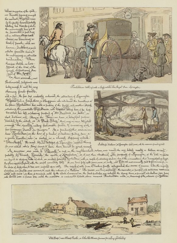 Excursão de Rowlandson em um Poste Chaise, 1782 (chromolitho) de Thomas Rowlandson