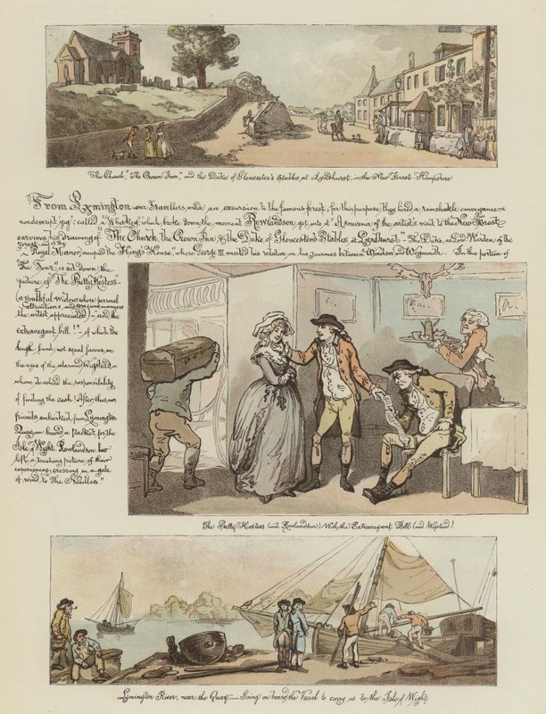 Excursão de Rowlandson em um Poste Chaise, 1782 (chromolitho) de Thomas Rowlandson