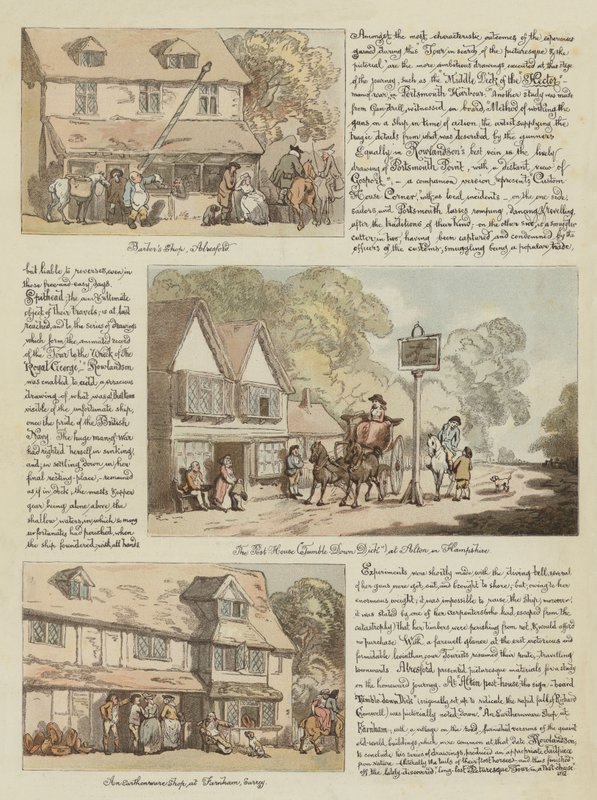 Excursão de Rowlandson em um Poste Chaise, 1782 (chromolitho) de Thomas Rowlandson