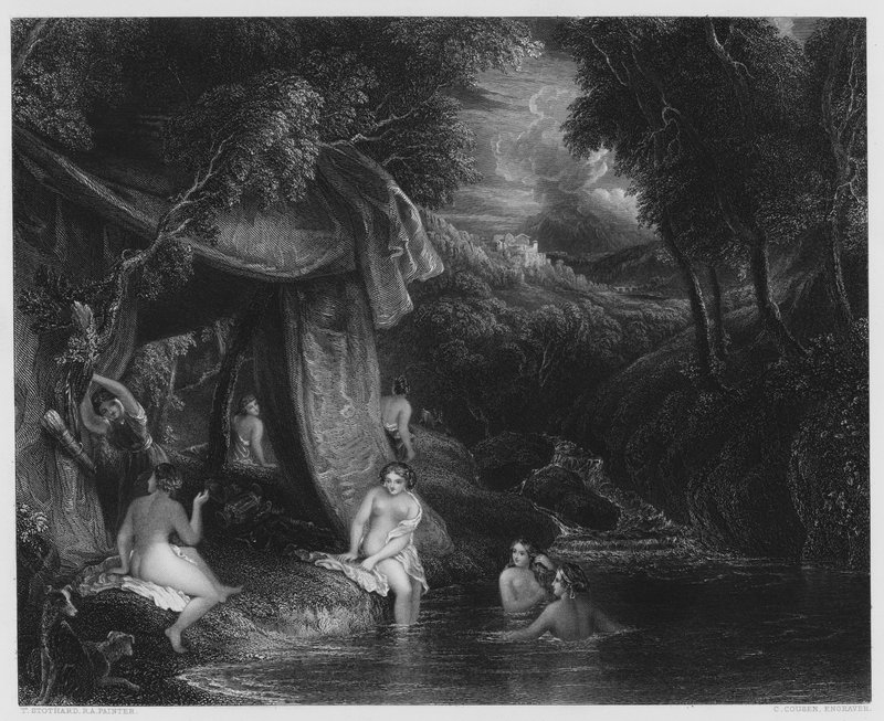 Os Banhistas, da foto na Galeria Vernon de Thomas Stothard