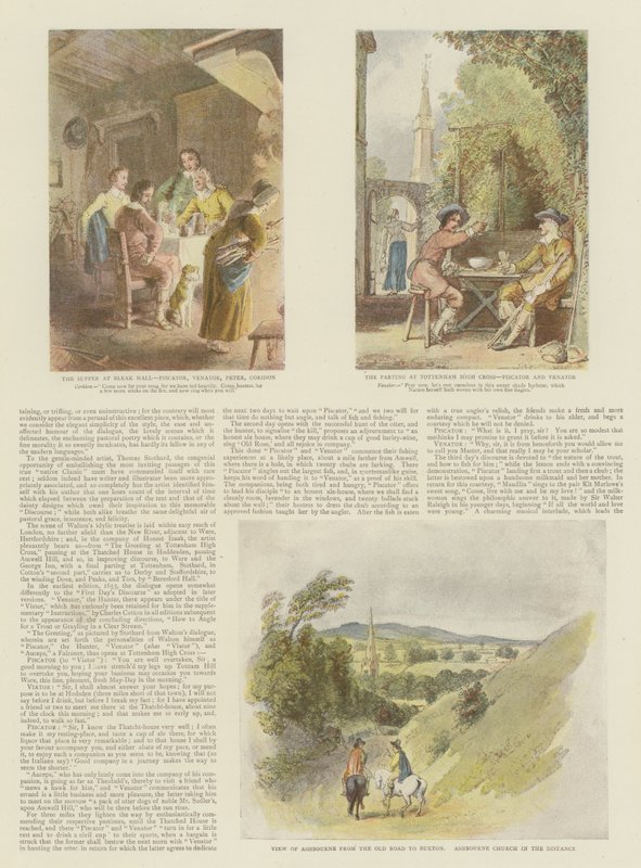 O pescador completo, por Izaak Walton e Charles Cotton (cromolitho) de Thomas Stothard