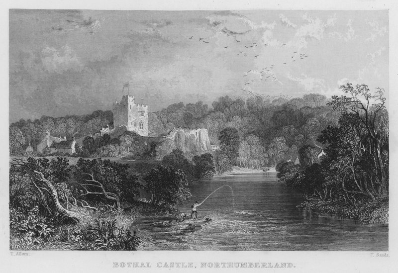 Bothal Castle, Northumberland (gravura) de Thomas (after) Allom